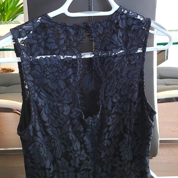 Navy Blue Lace Dress Banana Republic - Picture 4 of 5